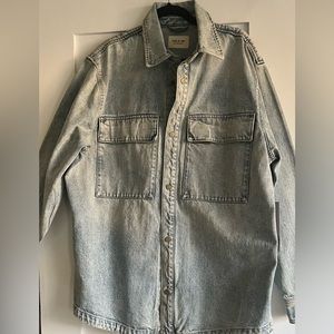 Fear Of God DENIM Shirt Jacket Vintage light wash SIX Collection size Large